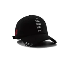 Корейская версия Harajuku, бейсболка с металлическим железным кольцом, летняя мужская и женская модная кепка в стиле хип-хоп с изогнутыми карнизами