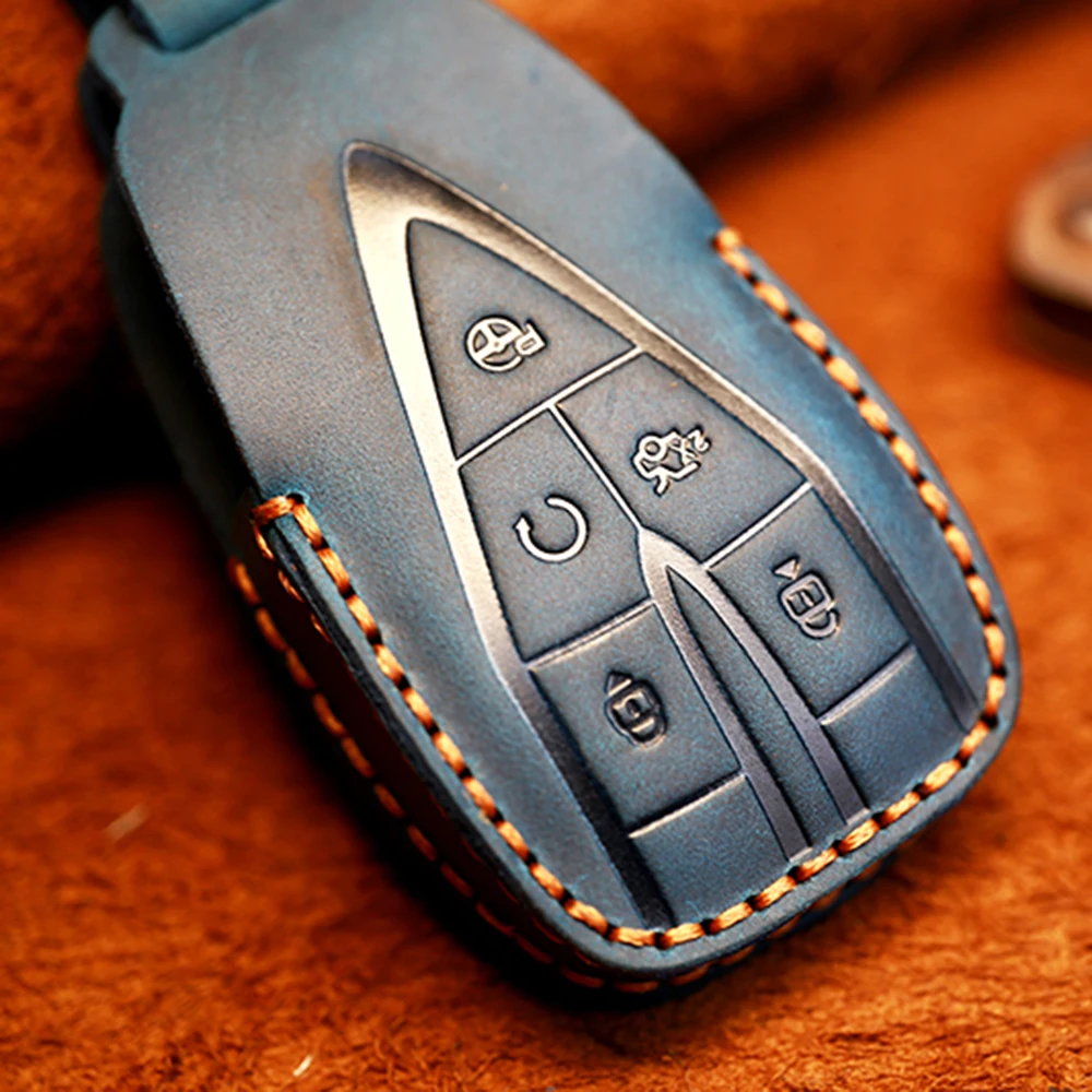 Car Key Case Suitable for Changan CS75Plus Key Set CS55 Escape XT Sharp Range CC/CS85/95 Smart Leather Cover