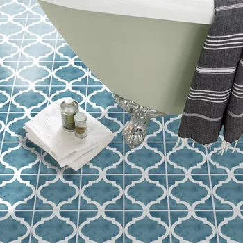 

PVC Self-adhesive Bathroom Kitchen Floor Decor Home Tile Wall Sticker Waterproof