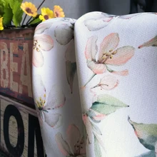 145x100 см белая цветочная ткань летнее платье DIY материал мягкий и износостойкий