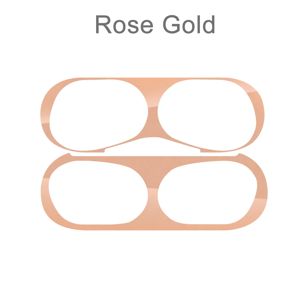 Горячая Мода ультра тонкий защитный чехол металлическая пленка наклейка железная стружка защита от пыли для AirPods pro Airpod 3 Прямая поставка - Цвет: rose gold pro