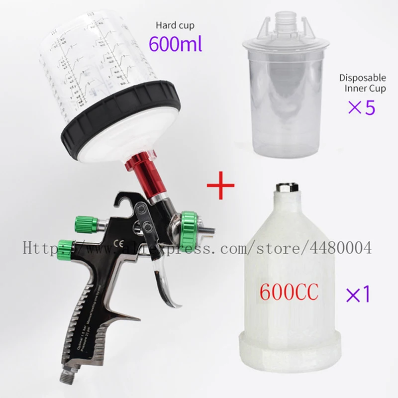 Auarita MP-102 1.0mm Nozzle Mini Professional LVLP Spray Gun 250ml cup  facePaint