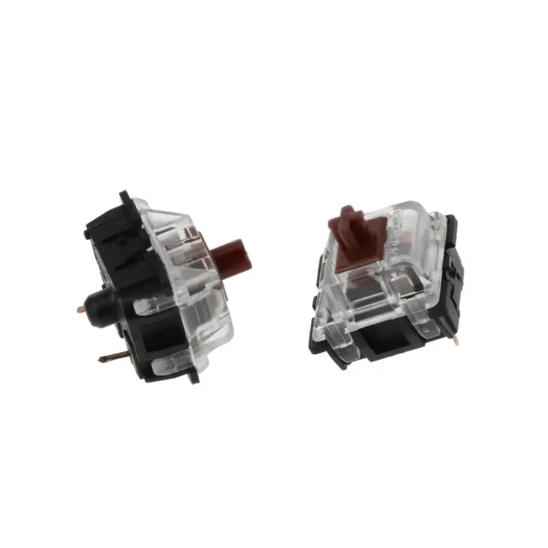 

10Pcs Mechanical Keyboard Gateron MX 3 Pin Brown Switch Transparent Case