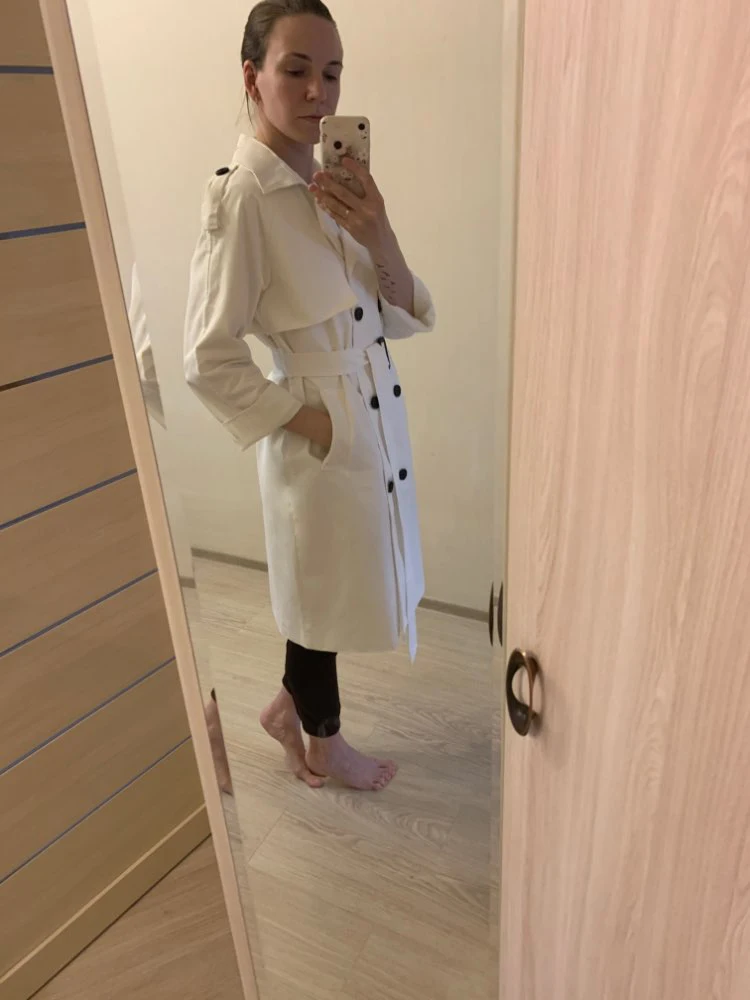 2022 Spring Autumn Russia Fashion Brand Women Long 100% Cotton Trench Coat Large Size Belted Raincoat Windbreaker Manteau Femme long puffer jacket