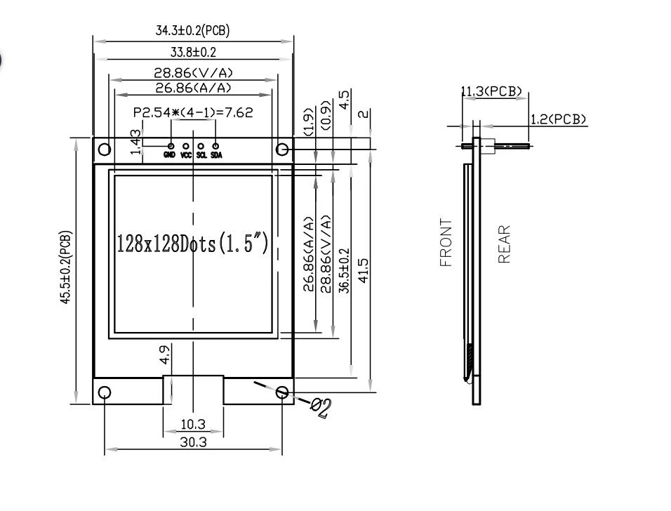 Новый 1,5 дюймов 128x128 экран на органических светодиодах модуль экрана для Raspberry Pi для STM32 для Arduino