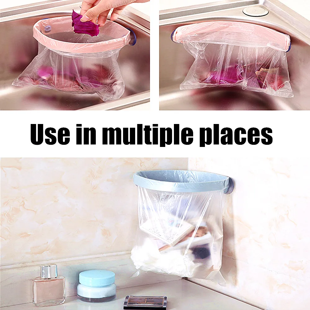 Hot Sale Creative Power Suction Cup Garbage Bag Kitchen Clip Garbage Storage Rack kitchen accessories organizer Dropshipping