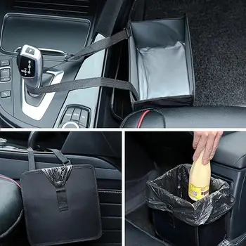 

Car Trash Bin Comfortable Car Garbage Can Portable Drive Bin Premium Hanging Wastebasket Seat Waterproof Litter Garbage