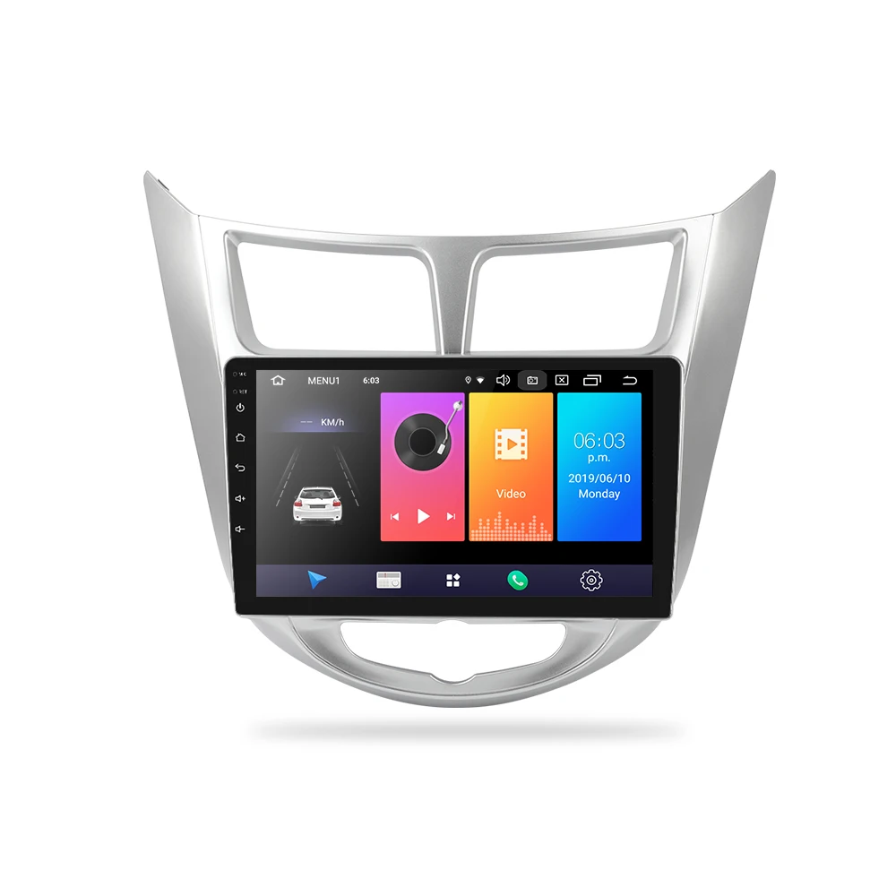 Best 9" Android 9.0 Car Radio 2din car radio DSP 2.5D IPS Screen GPS NAVIGATION WIFI For Hyundai solaris verna Player Front&Rear CAM 31