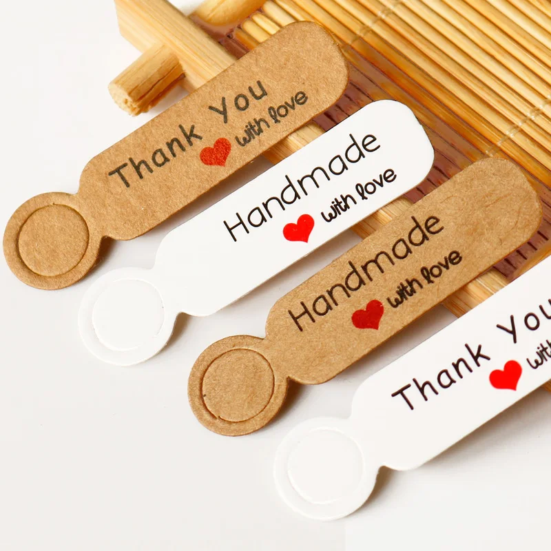 Бирка из крафт бумаги Thank You 100 шт.|Ярлыки для одежды| |