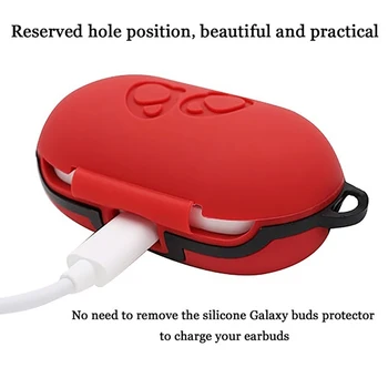 

Portable Soft Silicone Solid Color for Samsung Galaxy Buds Wireless Bluetooth Headset Charging Box Protective Headphone Case