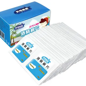 

100pcs/lot 70% Alcohol Prep Swap Pad Wet Wipe for Antiseptic Skin Cleaning Care Jewelry Mobile Phone Clean Cleaning Cloths