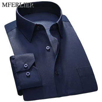 

Spring Autumn men shirts 6XL 7XL 8XL Plus size long sleeve casual shirt men 8 colors