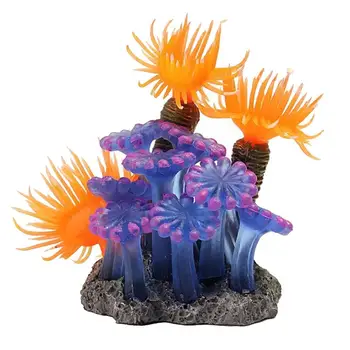 

1PC HOME AQUARIUM ORNAMENT SIMULATION CORAL ORNAMENT FAKE CORAL ADORNMENT RESIN LANDSCAPE DECORATION FOR AQUARIUM FISH TANK
