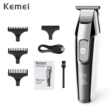 

Kemei Hair Clipper 0mm Baldheaded Mens Hair Trimmer Beard LCD Digital Display Razor Cordless Haircut Machine Electric Shaver F30