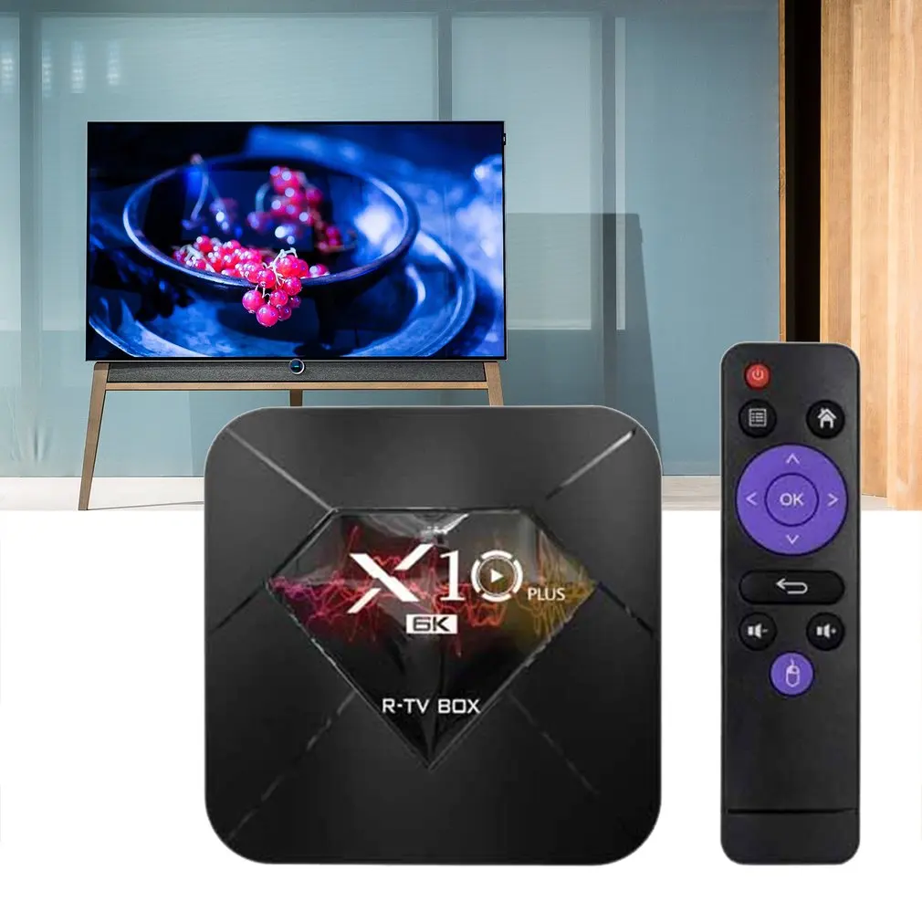 TV BOX X10 PLUS Smart TV Box Android 9.0 Allwinner H6 UHD 4K Media Player 6K Image Decoding 2.4G WiFi Android Box Set