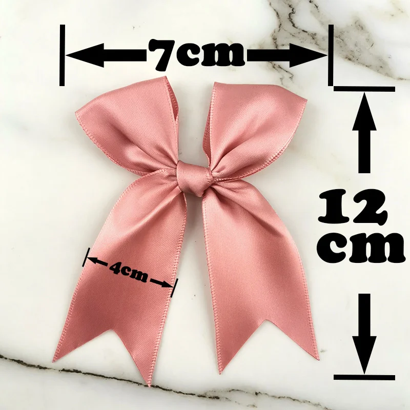 100 Mini Fiocchi Rosa Da 2,5 Cm In Raso: Nastro Per Decorazioni Fai Da Te, Bomboniere, Matrimoni, Confezioni Regalo