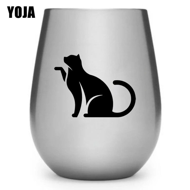 YOJA 6 5X5 см шт. наклейка на стену для домашних животных забавный мультфильм бокал