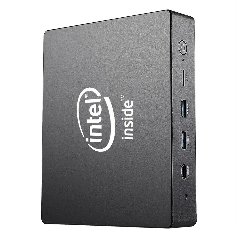 Безвентиляторный мини ПК WIN10 компьютер Intel Celeron J3455 4 ГБ/64 Гб BT4.0 type-C USB 3,0 2,4+ 5,8G Wifi VGA 4K HDMI Windows 10 NUC AK1