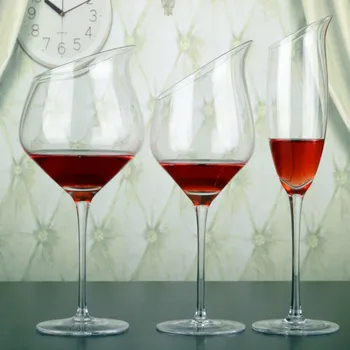 

185-520ml Creative DesignDuckbill Oblique Red Wine Glass Cup Champagne Lead-Free Glass Goblets Bar Winery Drinkware Romance Wine