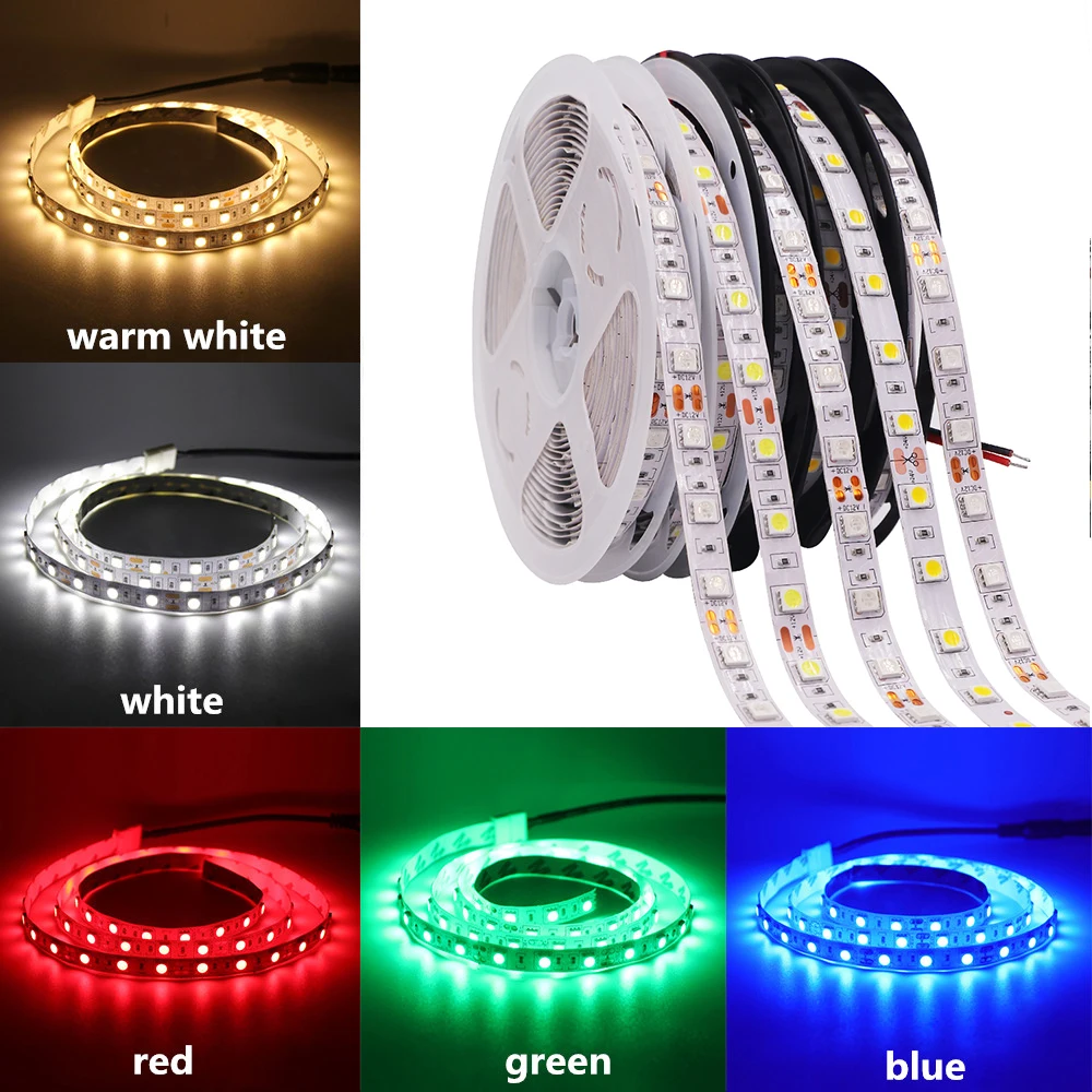 12V 24V LED Streifen Licht Wasserdicht SMD2835 120Leds/m Hohe Helle LED  Band Weiß Warm Weiß flexible Seil Lampe Hause Dekoration - AliExpress