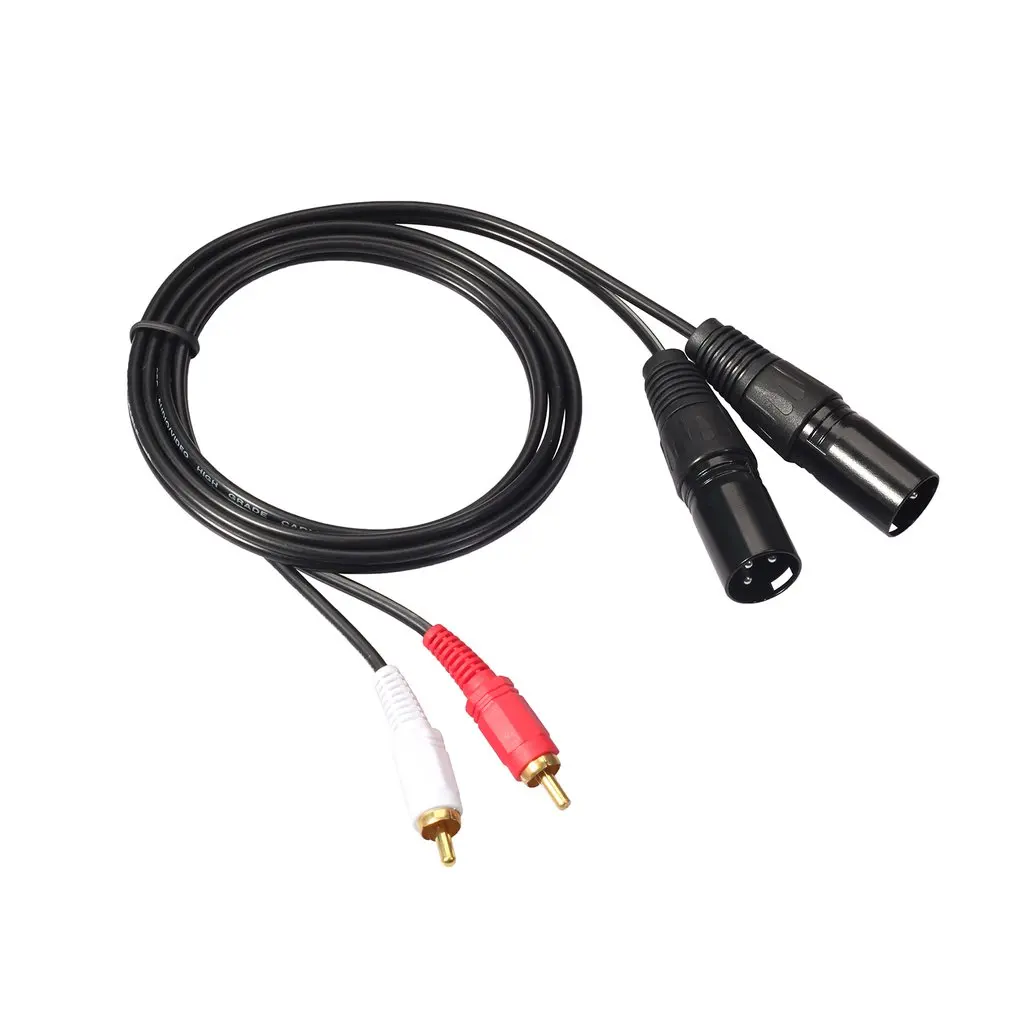Двойной RCA к XLR Мужской кабель 2 RCA/разъем фонографа HIFI стерео аудио соединительный
