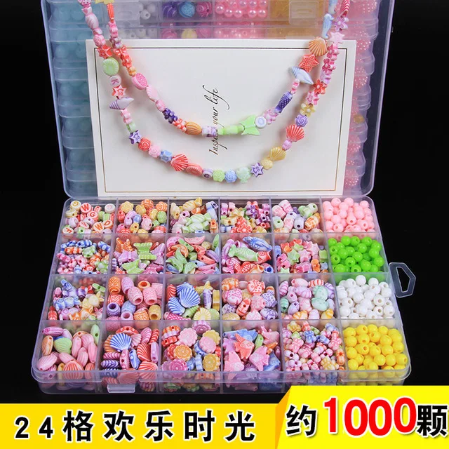 450-100 шт Детские игрушки из бисера DIY браслет ожерелье кольцо подвеска, обруч ткачество набор подарки для девочек Рождественский подарок ручной работы - Цвет: NO.3
