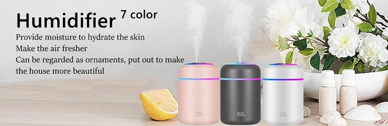 Electric Air Humidifier Aroma Oil Diffuser USB Cool Mist Sprayer with Colorful Night Light for Home Car