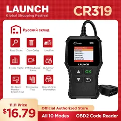 Запуск X431 Creader 319 полный OBD2 сканер Code Reader сканирования CR319 OBD 2 автомобиля инструмент диагностики PK CR3001 AD310 ELM327 сканер