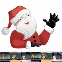 Автомобильная Наклейка 3D ПВХ Санта Клаус эльф машинки задние наклейки на ветровое стекло Рождественские декоративные аксессуары для автомобиля дропшиппинг