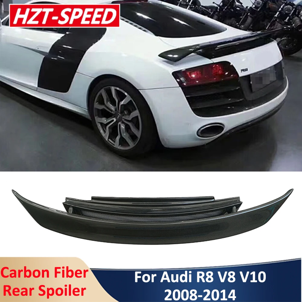 R8 Gt Tipo Vera Fibra Di Carbonio Posteriore Tronco Ala Spoiler Super Sport Car Body Kit Per Audi R8 V8 V10 Tuning 2008-2014 Modifica