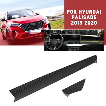 

pcmos Carbon Fiber Interior Dashboard Console Stripe Door Window Switch Cover Upper Air Vent Trim For Hyundai Palisade 2019 2020