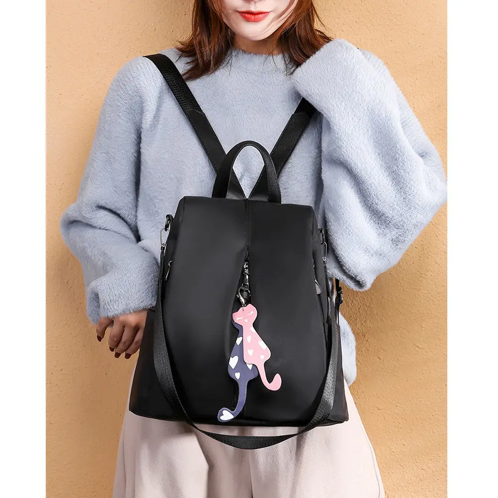 

2019 NEW Women's Anti-theft backpack fashion simple solid color School bag Oxford cloth shoulder bag