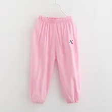 Детская летняя одежда воздухопроницаемые Капри г. Новые Летние Стильные противомоскитные штаны для малышей повседневные хлопковые льняные штаны для мальчиков