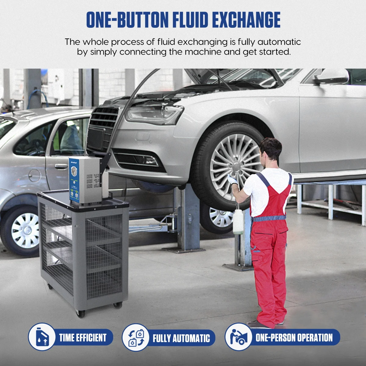 on button fluid exchange