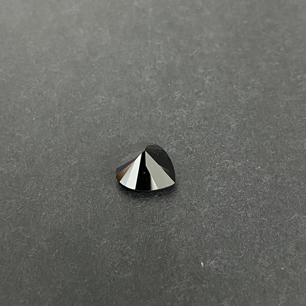 Fancy Heart Shape 8*8mm Black Color Lab Grown Moissanite Diamond Gemstones for Wholesale Price