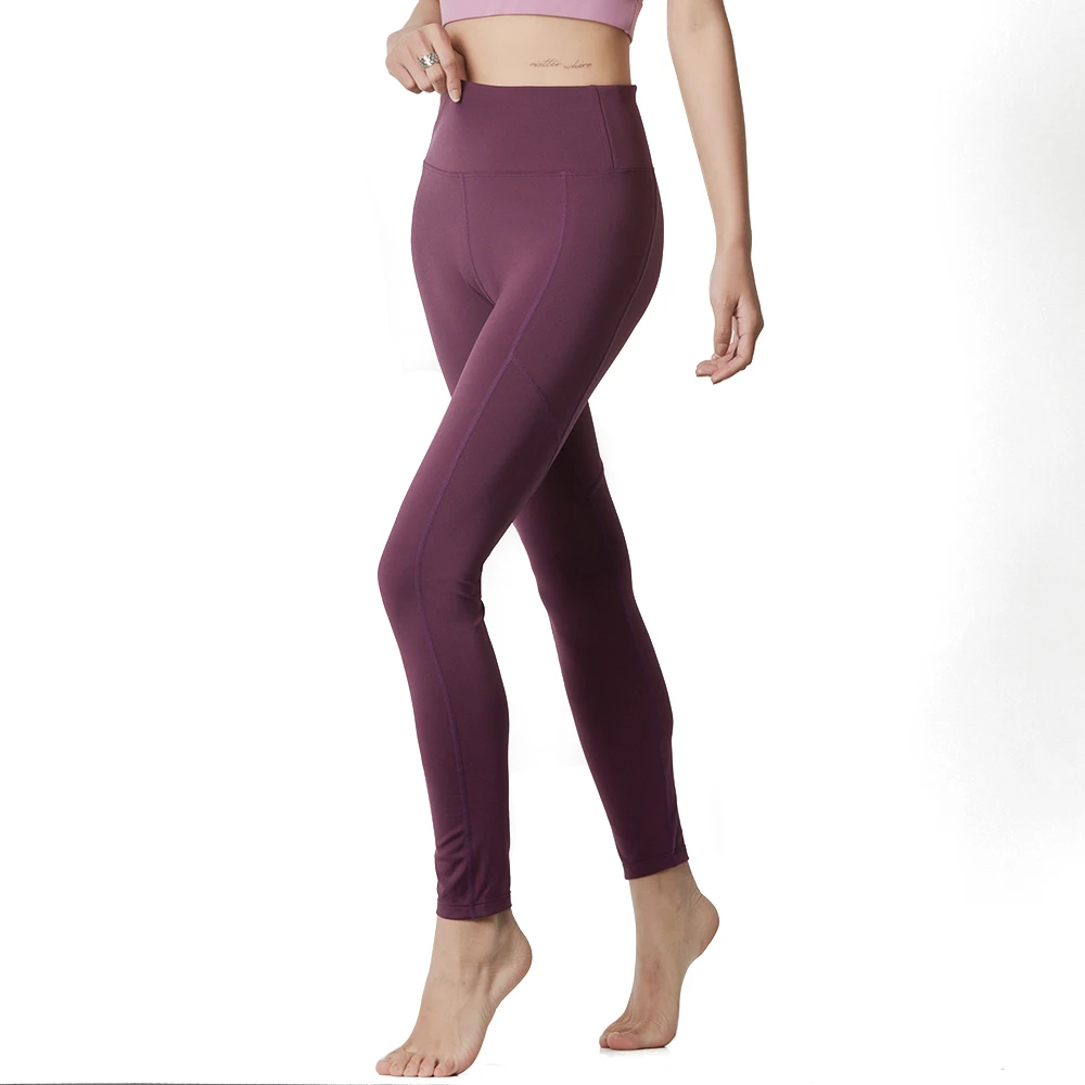 

LUKITAS Women Yoga Pants High Waist Leggings Sports Pocket Mesh Polyester Stretch Gym Tights Workout Femme Running Pants XL
