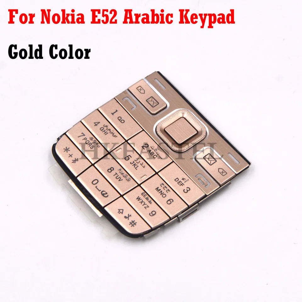 Корпус для мобильного телефона Nokia E52 заменяет клавиатуру черного, серебристого и золотого цветов на английском или русском арабском иврите