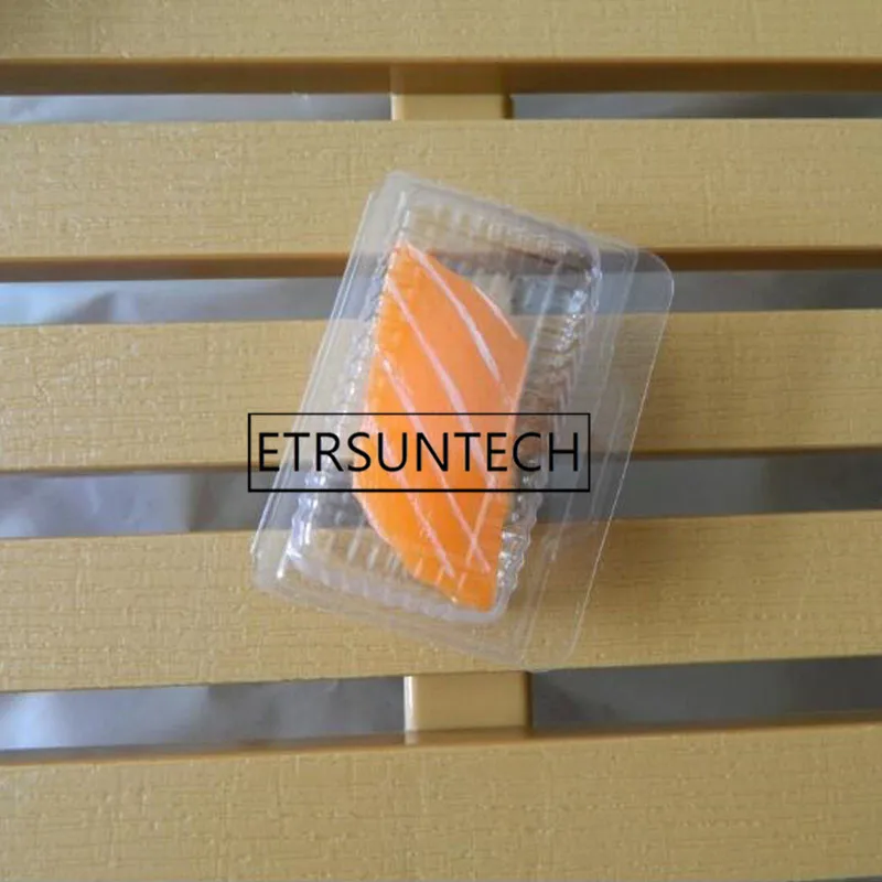 

3000pcs Transparent Plastic Sushi Box Disposable Clear Single Sashimi Salmon Sushi Mini Small Cake Packing Packaging Box