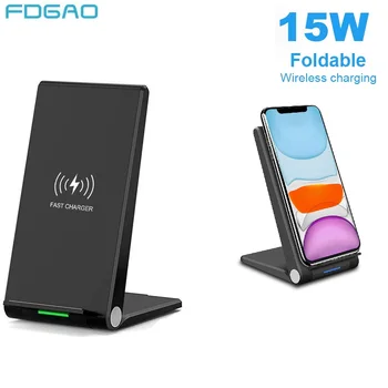 

FDGAO QC 3.0 Qi Wireless Charger Stand for iPhone 11 Pro X XS XR Samsung S20 S10 Note 10 9 USB C 15W Fast Charging Dock Station