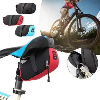 

Nylon Bicycle Bag Bike Waterproof Storage Saddle Bag Seat Cycling Tail Rear Pouch Shockproof Bike Saddle Bag Cycling Accessory