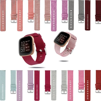 

Color Durable Braided Canvas Nylon strap for Fitbit Versa Watch Bandfor Fitbit Versa 2/versa lite Wristband smartbracelet strap