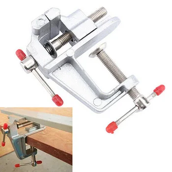

Aluminum Alloy Small Jewelers Hobby Clamp On Table Bench Vise Mini Tool Vice Jewelry, Hobbyists, Crafts, Model Building