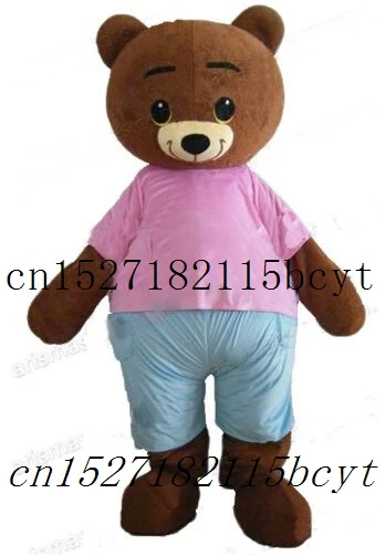 

Pink Bear Mascot Costume Teddy Mascot Cartoon Cosplay Fancy Dress party Christmas Characteri Propaganda Clothing