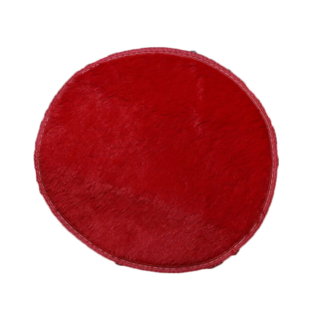 Мягкий круглый коврик, ковры для гостиной, спальни, синий, для спальни, мохнатый ковер, современный коврик - Цвет: red