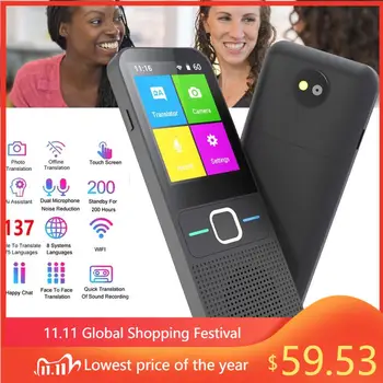 

T10 Offline Voice-Translator Smart Portable 137 Language Real-time Translator Without Internet Inter-Translation Machine