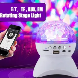 Projeção de palco luzes da noite sem fio bt alto falante rgb led cristal discoteca bola efeito iluminação dj club party lâmpada usb recarregável