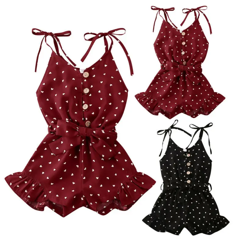 Summer Toddler Kids Baby Girls Clothes Ruffle Romper Jumpsuit Outfit Sunsuit