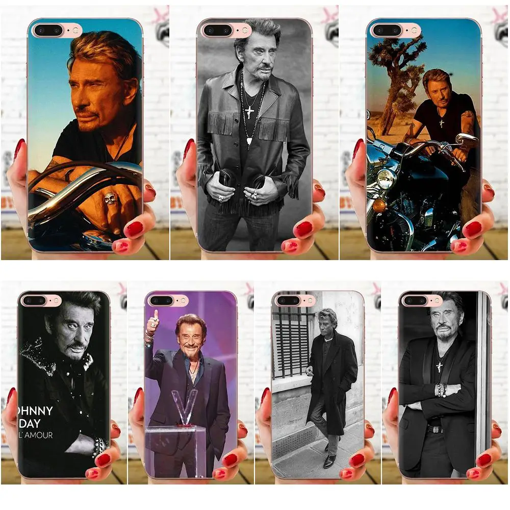 

TPU Capa Johnny Hallyday For Huawei Honor Nova Note 5 5I 8A 8X 10 Pro 9X For Moto G G2 G3 G4 G5 G6 G7 Plus