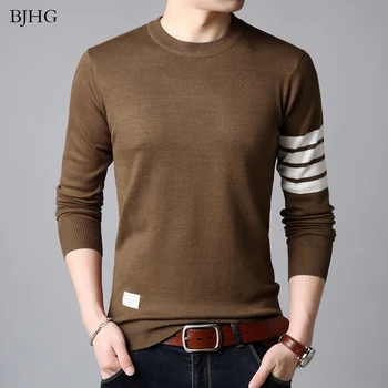 

2019 New Fashion Brand Sweaters Men Pullover O-Neck Slim Fit Jumpers Knitwear Thick Warm Winter Korean Style Casual Mens Clothes