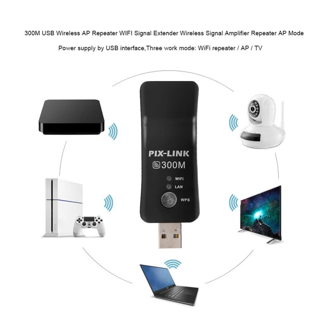 Универсальный беспроводной сетевой адаптер Mini USB для телевизора, WPS 300 Мбит/с, Wi-Fi ретранслятор, RJ-45, сетевой кабель для Samsung, LG, Sony, HDTV 2